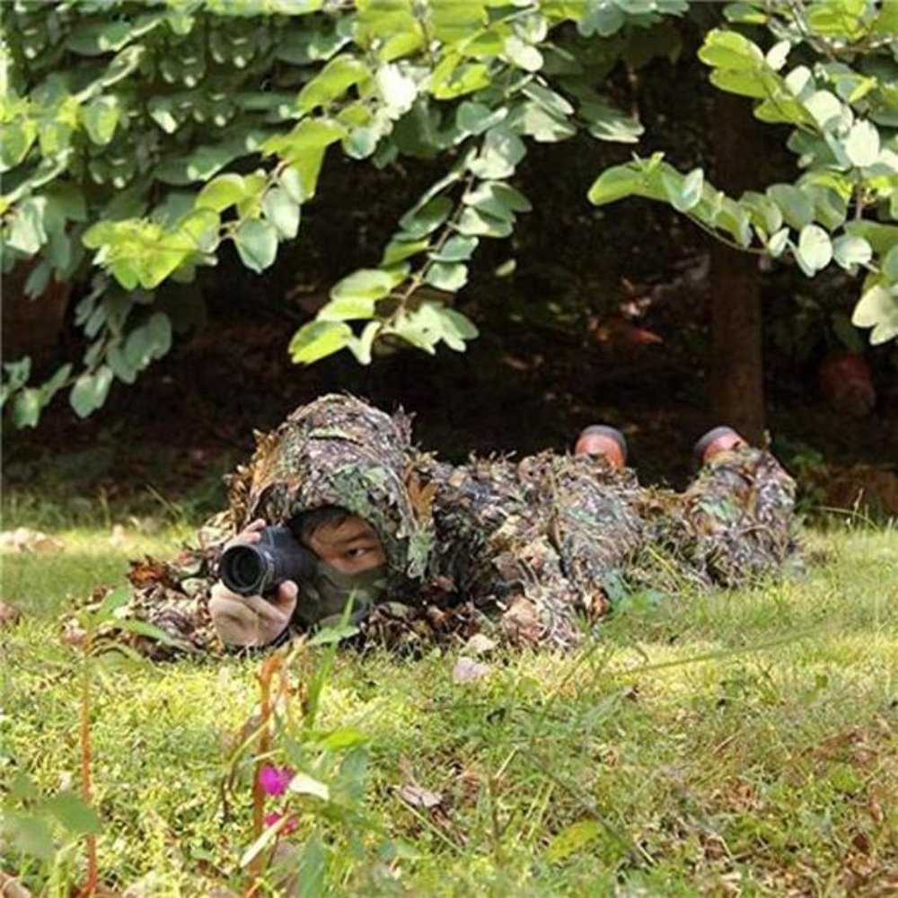 Leafy Hunting Suit 3D Lightweight Hooded Camouflage Ghillie Breathable XXL New - Picture 6 of 6